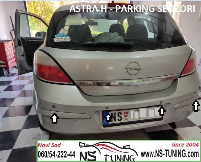parking senzori ugradnja opel astra h novi sad ns tuning sa ekranom
